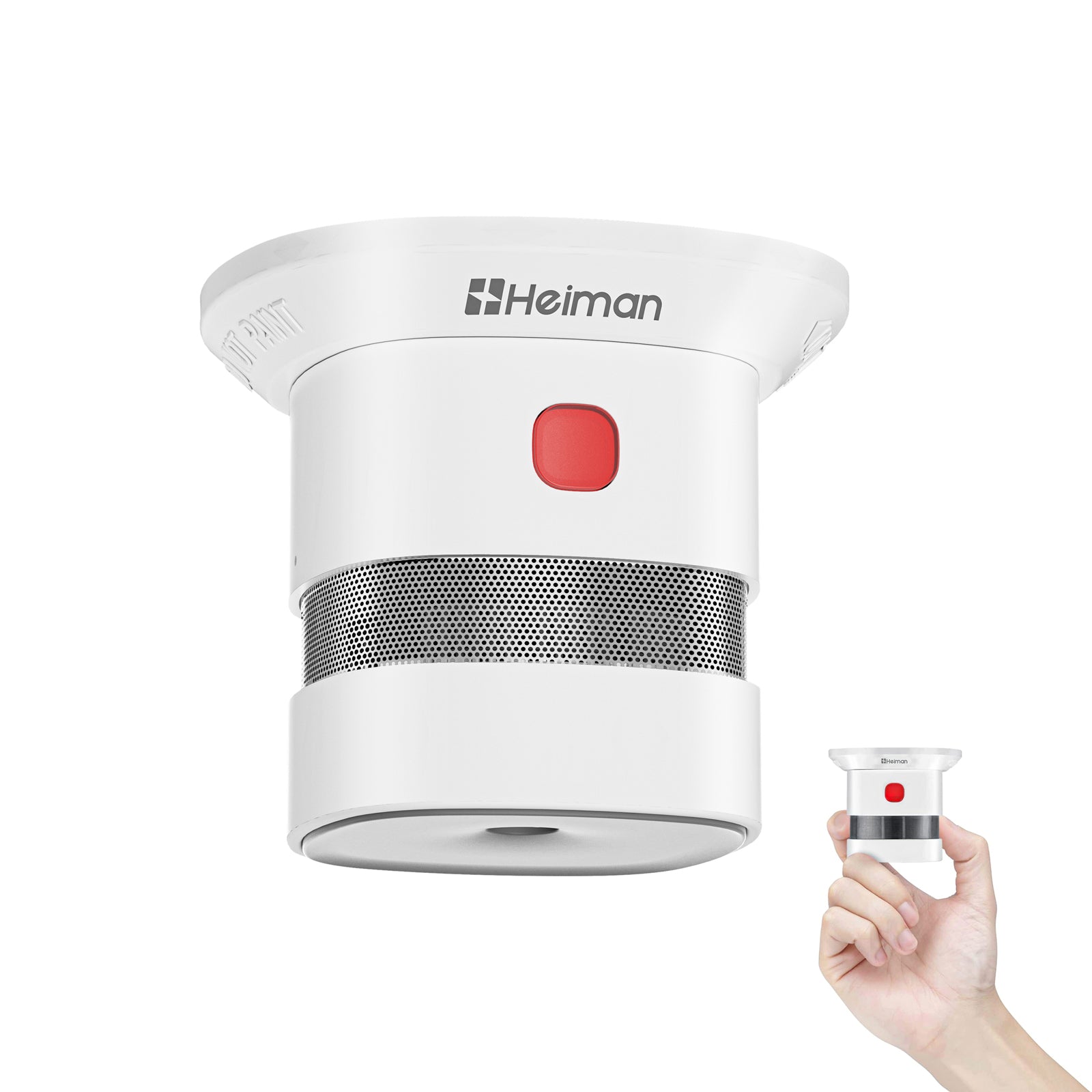 Detectores de Humo HEIMAN, Detector de Humo Interconectado a Pilas, Certificado UL 2034 5th, Alarma CO Inalámbrica Pequeña Mini para Hogar Alquiler Apartamento/C1-R 1 Pack