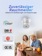 Detectores de Humo HEIMAN, Detector de Humo Interconectado a Pilas, Certificado UL 2034 5th, Alarma CO Inalámbrica Pequeña Mini para Hogar Alquiler Apartamento/C1-R 1 Pack