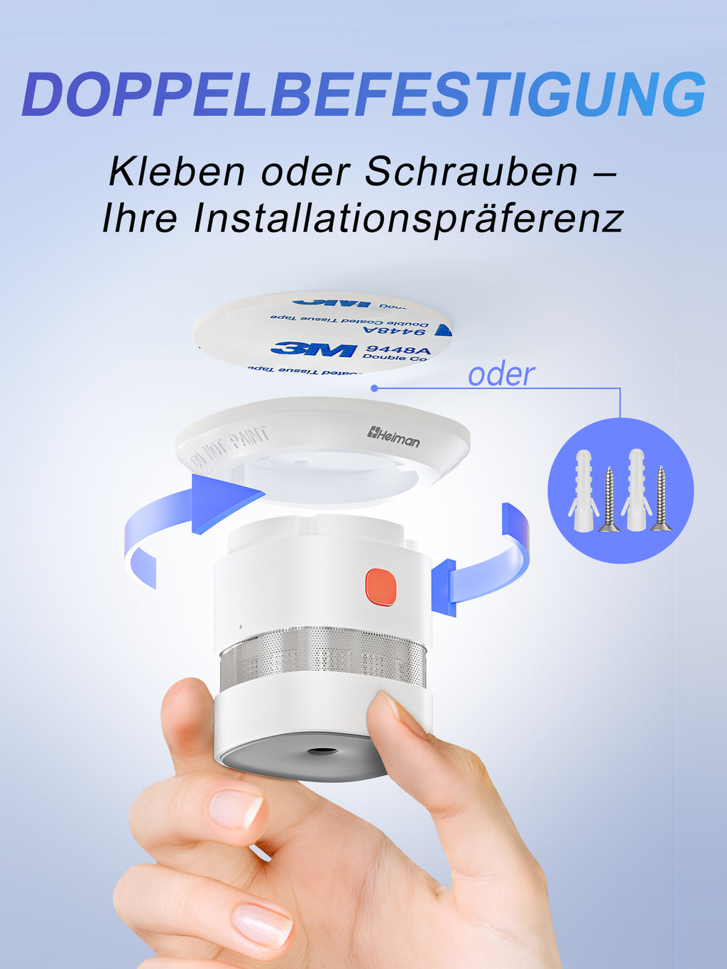 Detectores de Humo HEIMAN, Detector de Humo Interconectado a Pilas, Certificado UL 2034 5th, Alarma CO Inalámbrica Pequeña Mini para Hogar Alquiler Apartamento/C1-R 1 Pack